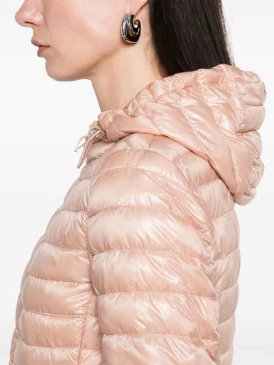 Herno Women Nylon Short Down Jacket In Pink