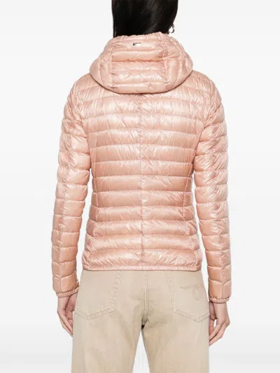 Herno Women Nylon Short Down Jacket In Pink