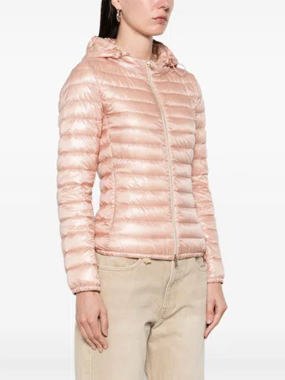Herno Women Nylon Short Down Jacket In Pink