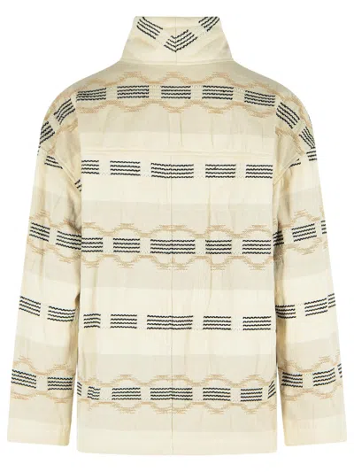 Isabel Marant Étoile 'quayla' Beige Cotton Blend Jacket In Neutral