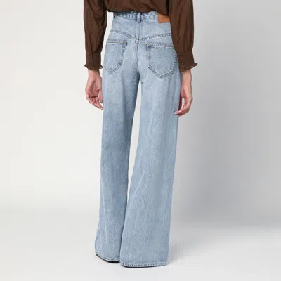 Isabel Marant Wide Ice Blue Jeans Women In Blue