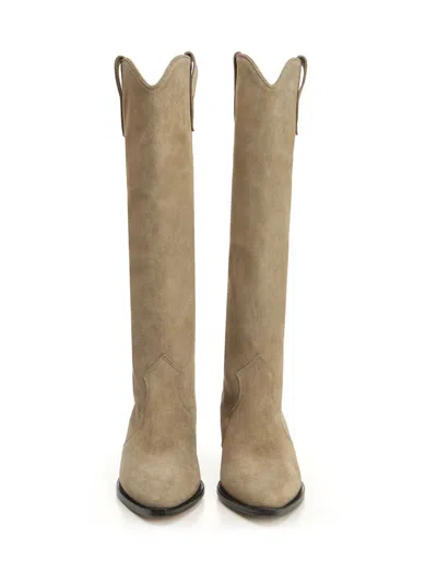 Isabel Marant Denvee Pointed-toe Knee-length Boots In Brown