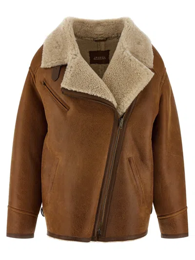 Isabel Marant Shearling Zip-fastening Jacket In Brown
