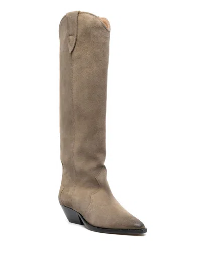 Isabel Marant Denvee Pointed-toe Knee-length Boots In Brown