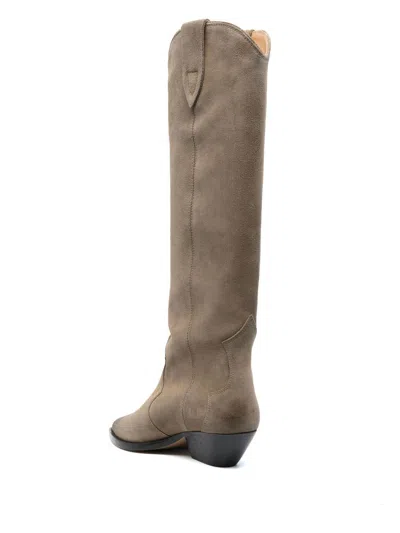 Isabel Marant Denvee Pointed-toe Knee-length Boots In Brown