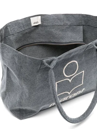 Isabel Marant Women Yenky Zipped Canvas Tote In Gray