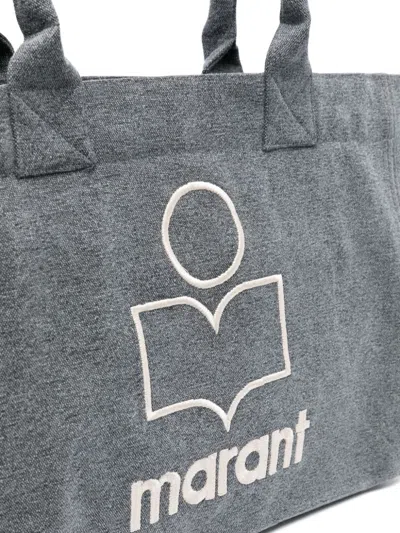 Isabel Marant Women Yenky Zipped Canvas Tote In Gray