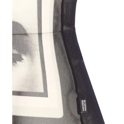 Jean Paul Gaultier Women Eyes And Lips Printed Long Sleeves Top In Multi