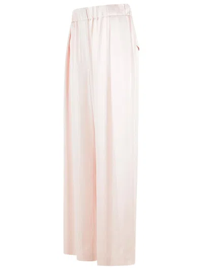 Jil Sander Acetate Blend Trousers Wide Leg Back Pockets In Pink