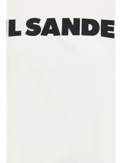 Jil Sander Crewneck Short Sleeves Classic Print T-shirt Clothing In White