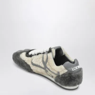 Loewe Ballet Runner 2.0 Shearling Sneakers In Gray
