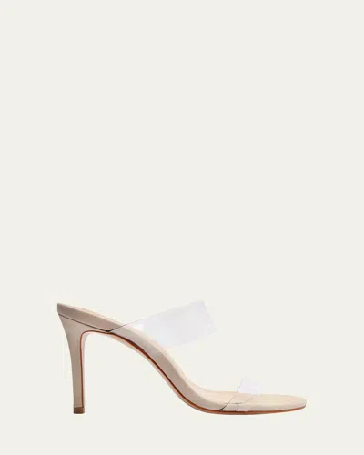 Schutz Ariella Strappy See-through Vinyl Slide High-heel Sandals In Transparent