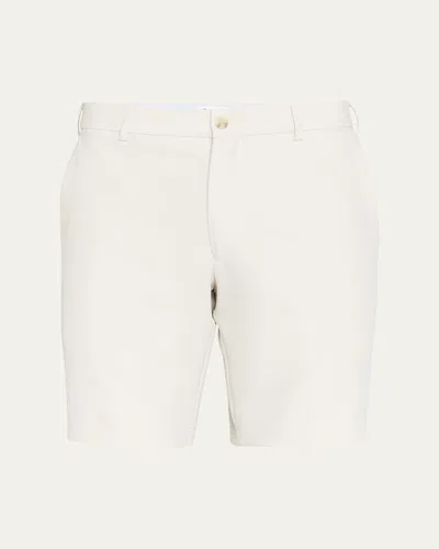 Peter Millar Men's Salem High Drape Performance Shorts In White
