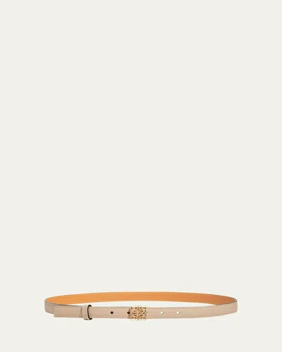 Loewe Anagram Leather Belt In Brown
