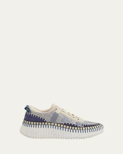 Chloé Nama Stitch Walking Sneakers In Multi