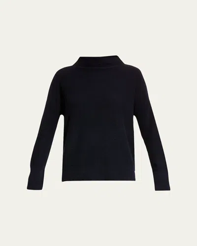 Vince Boiled Cashmere Turtleneck Pullover In Blue