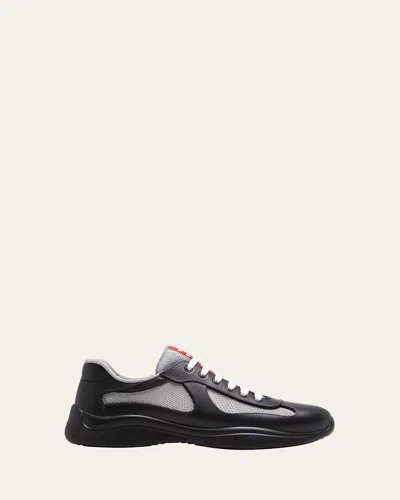 Prada Recycled Polyester-blend Sneakers In Animal Print