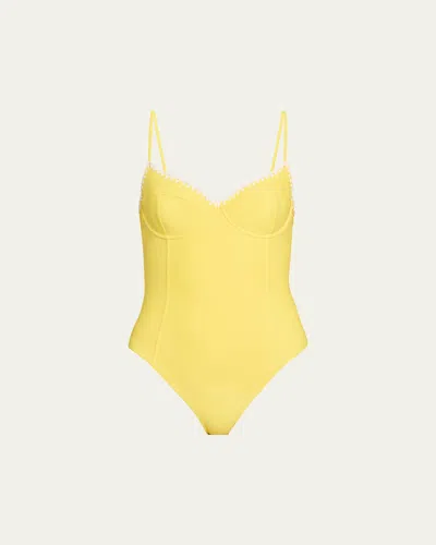 Ramy Brook Addisyn One-piece Swimsuit In Yellow
