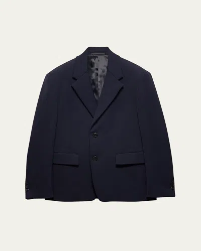 Prada Men's Gabardine Sport Coat In Blue