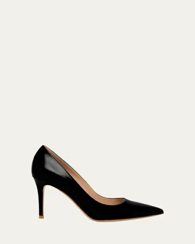 Gianvito Rossi Nuit Leather Stiletto Pumps In Black