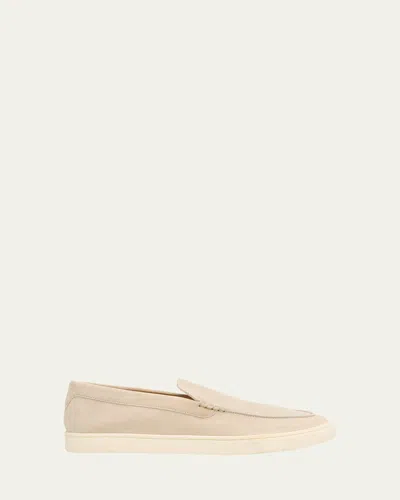 Brunello Cucinelli Men's Hybrid Venetian Suede Slip-ons In Neutral
