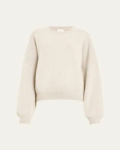 Khaite Margaux Cashmere Crewneck Sweater In Neutral