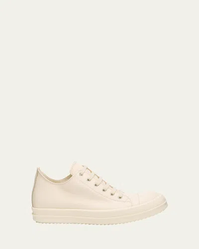 Rick Owens Scarpe Leather Low-top Sneakers In Animal Print