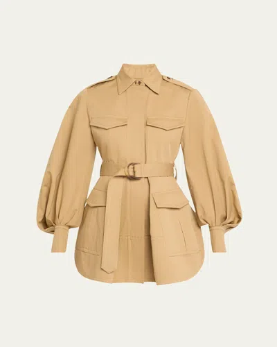 Zimmermann Illuminate Cargo Mini Dress In Neutral