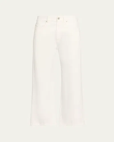 Brunello Cucinelli Contemporary Square Straight-leg Capri Jeans In White