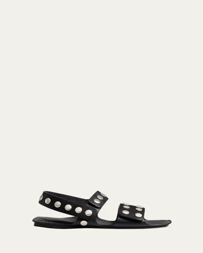 Khaite Black Boden Flat Sandals
