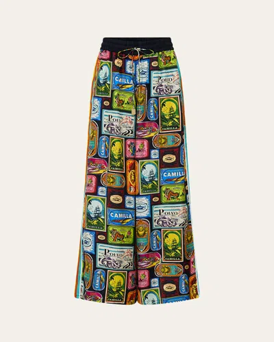 Camilla Sal Do Mar Straight-leg Pants In Green