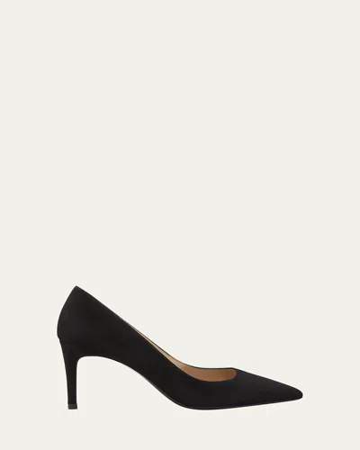 Stuart Weitzman Stuart Suede Stiletto Pumps In Black