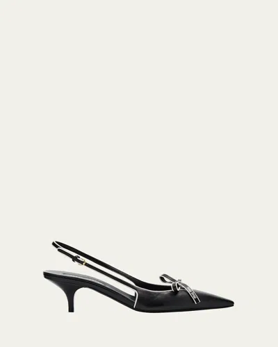 Miu Miu Nappa Leather Bow Slingback Pumps In Multi