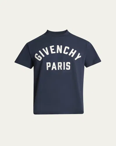 Givenchy Men Logo T-shirt In Blue