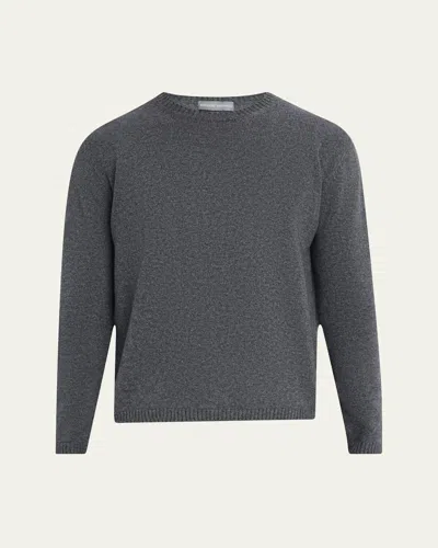 Bergdorf Goodman Men's Cashmere Crewneck Sweater In Gray