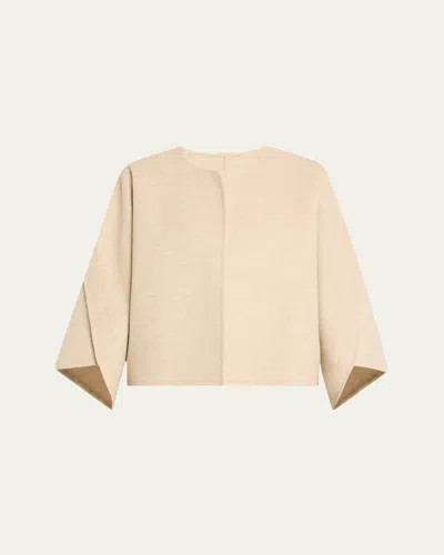 Max Mara Ovada Tailored Wool Cashmere Jacket In Neutral