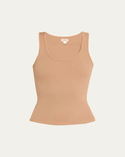 L'agence Adira Scoop-neck Tank Top In Brown