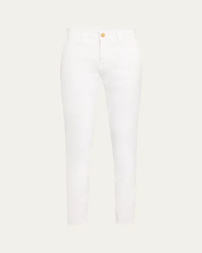 Kobi Halperin Cathy Cropped Slim Stretch Cotton Pants In White