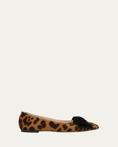 Valentino Garavani Bowow Ballerina In Pony-effect Calfskin Woman Animal Print 42 In Animal Print