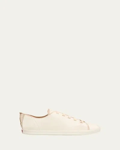 Prada Distressed Low-top Leather Sneakers In Multi
