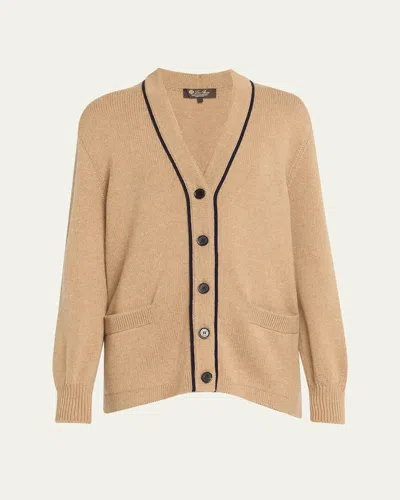 Loro Piana Pablo Baby Cashmere Cardigan Sweater In Neutral