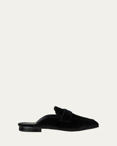 Sophique Velvet Loafer Mules In Multi