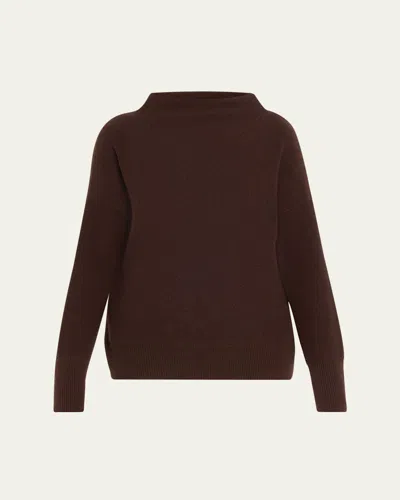 Vince Boiled Cashmere Turtleneck Pullover In Brown