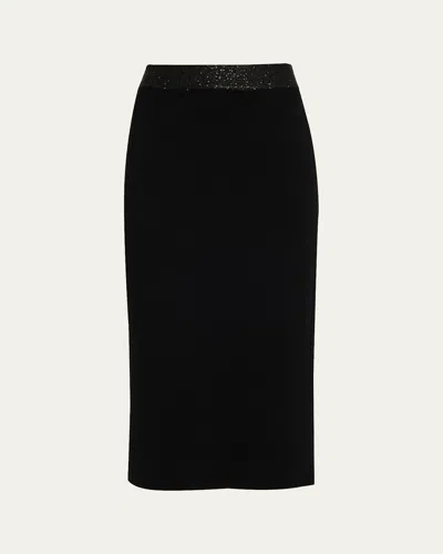 A.l.c Jane Embellished Knit Midi Skirt In Black