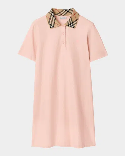 Burberry Check-collar Cotton Polo Shirt Mini Dress