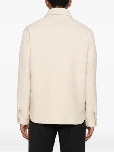Sandro Button-fastening Jacket In Neutral