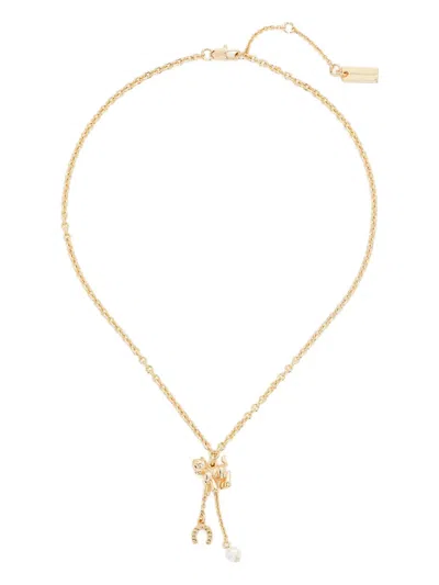 Marc Jacobs Pony-charm Necklace In Gold