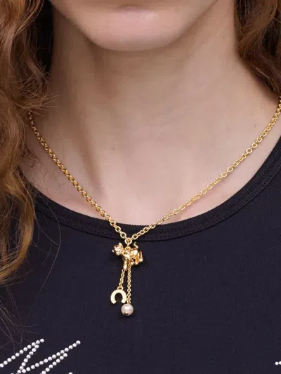 Marc Jacobs Pony-charm Necklace In Gold