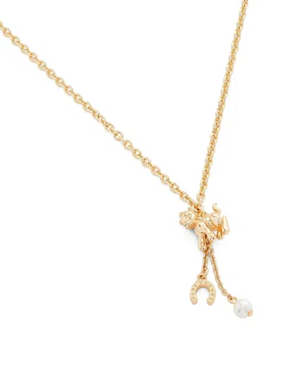 Marc Jacobs Pony-charm Necklace In Gold