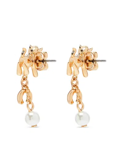 Marc Jacobs Pony Charm Earrings In Gold